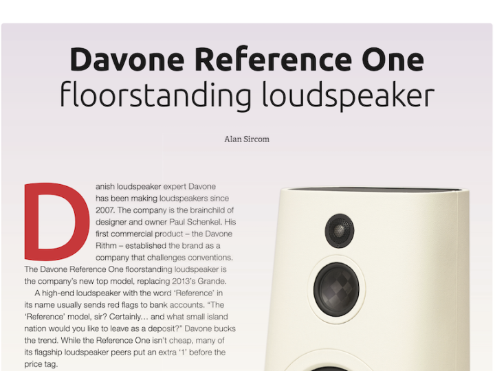 Davone Reference One in HiFi+